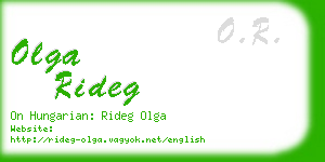 olga rideg business card